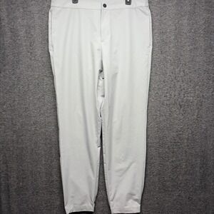 Banana Republic Mens Gray Performance Golf Pants Size 38 Elastic Waist Stretch